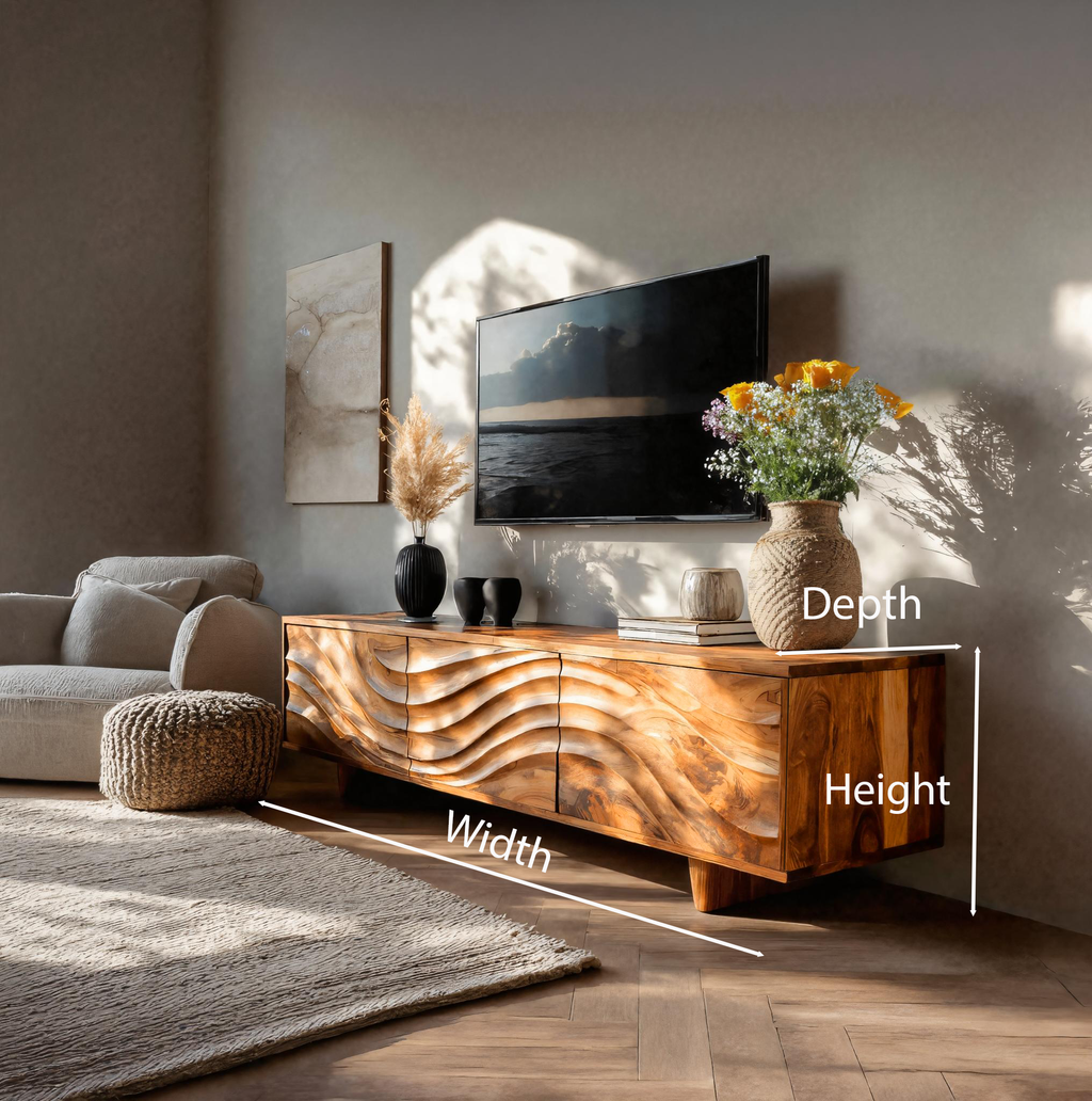 Meuble TV contemporain avec tiroirs de rangement pour salon RTTHTTTVC048