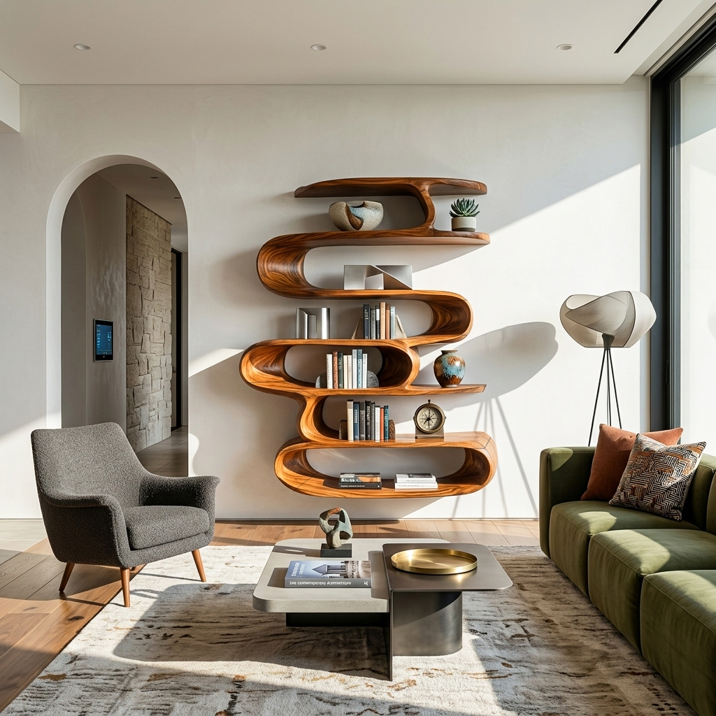 Étagère murale élégante pour décoration intérieure moderne RTTHTTWMS001