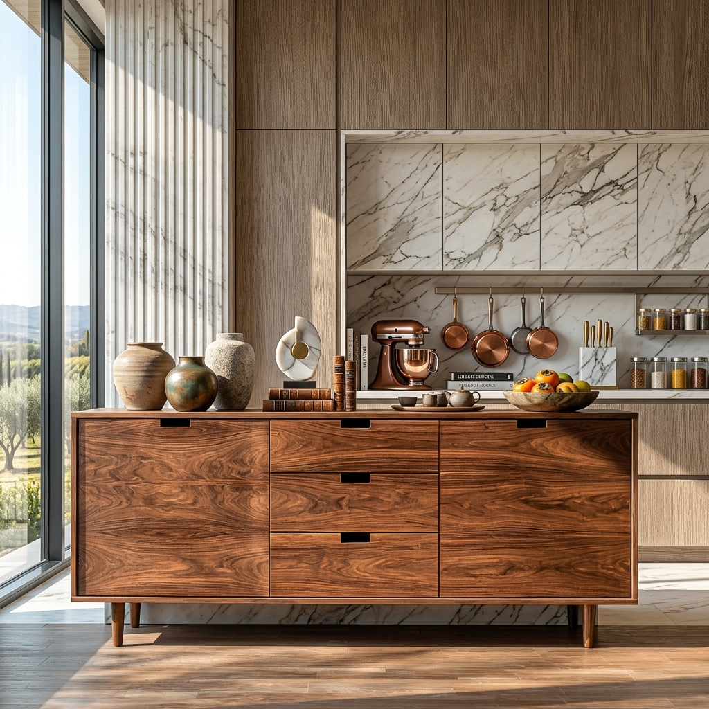 Buffet contemporain en bois pour salon moderne RTTHTTSD060