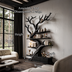 Bibliothèque arbre sculpturale, design en forme de branche d'arbre fait main pour bureau à domicile SINLHATB769