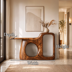 Console organique avec structure sculpturale ouverte pour entrée SINLKICS706
