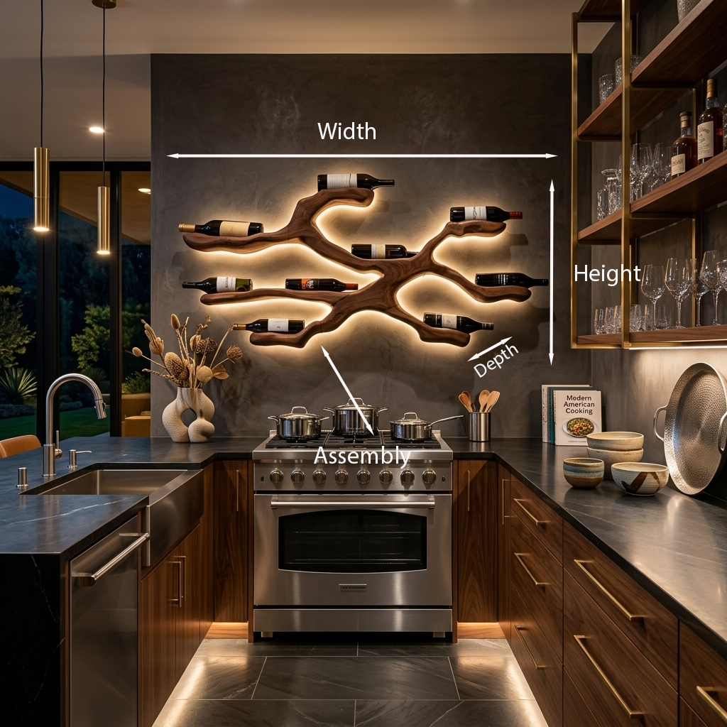 Casier à vin mural moderne pour cuisine et salle à manger RTTHTTWH012