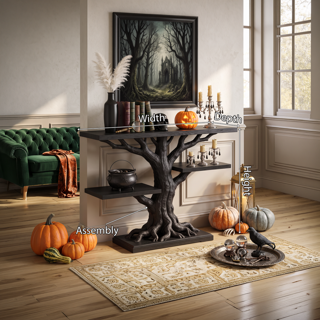 Table d'exposition à racines contemporaines pour mobilier d'Halloween SILDTTNCS152