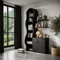 Vitrine contemporaine en bois avec structure en branches sculptées pour salon SINLHASD540