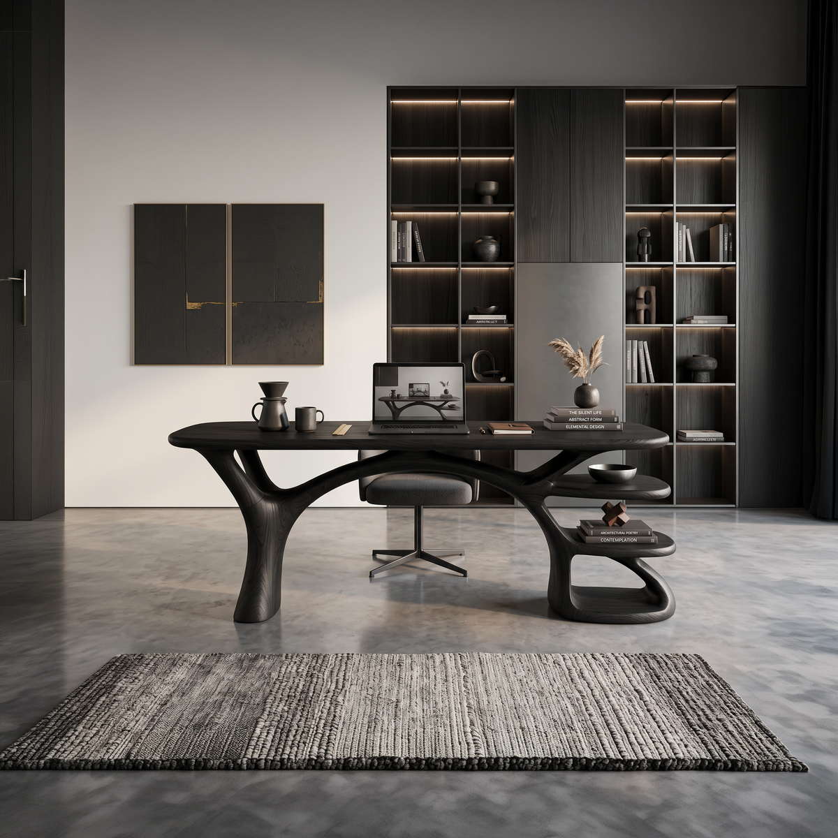 Bureau d'étude de forme organique moderne pour chambre à coucher SILDTTNDE045
