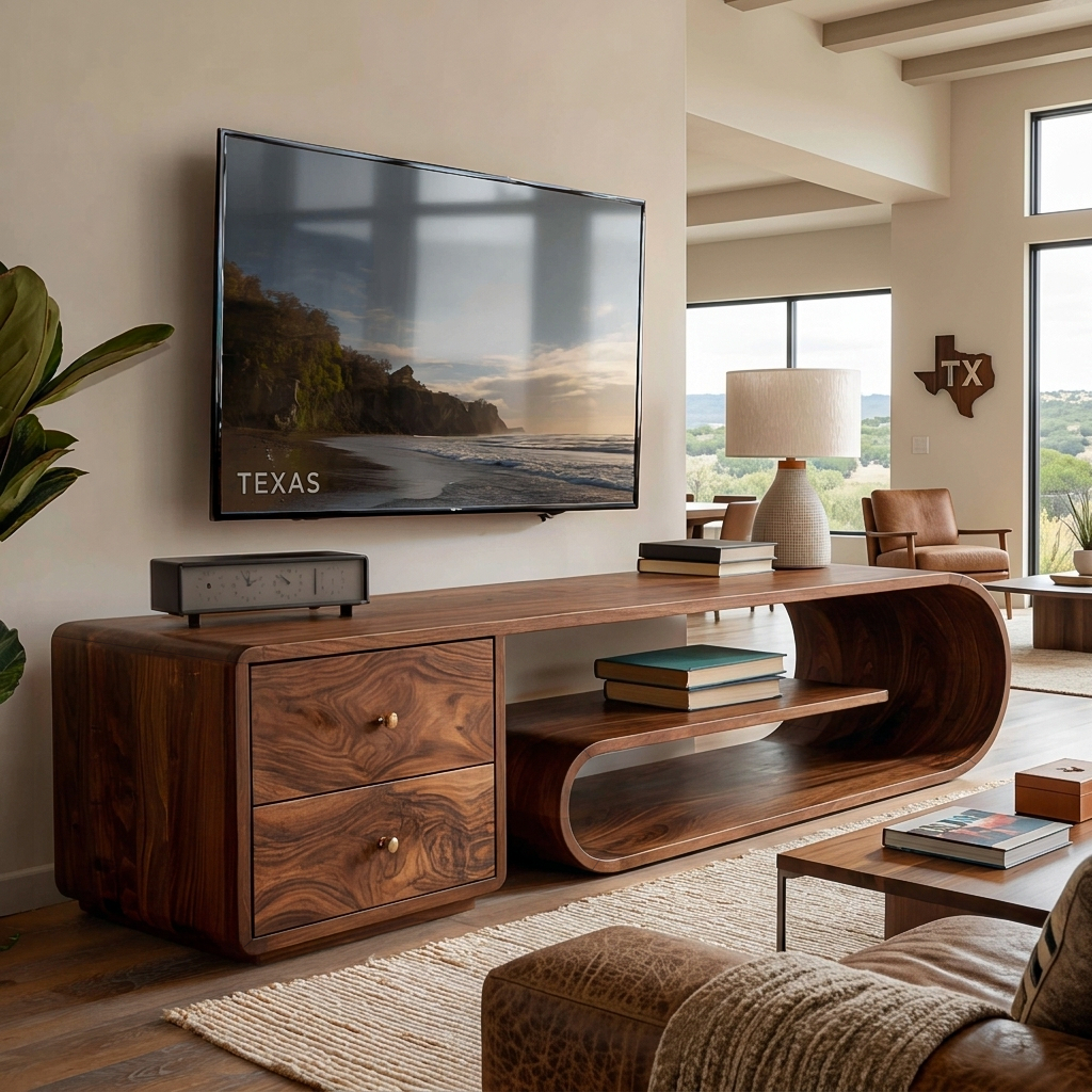 Meuble TV moderne aux formes arrondies pour salon RTTHTTTVC077
