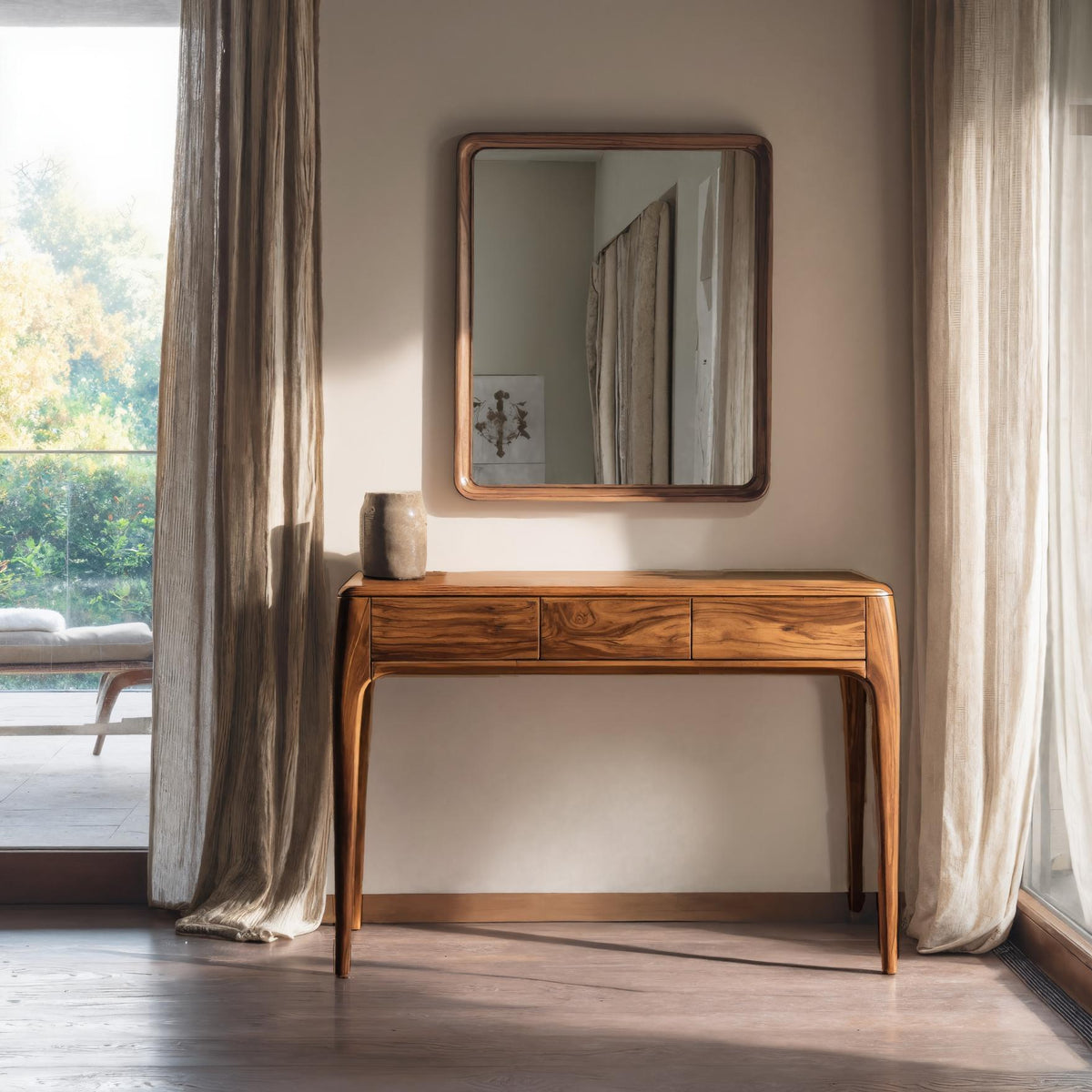 Coiffeuse minimaliste avec tiroirs pour chambre à coucher SITHHNVAN005