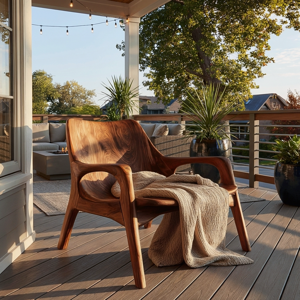 Chaise en bois du milieu du siècle pour porche ou entrée RTTHTTACC014