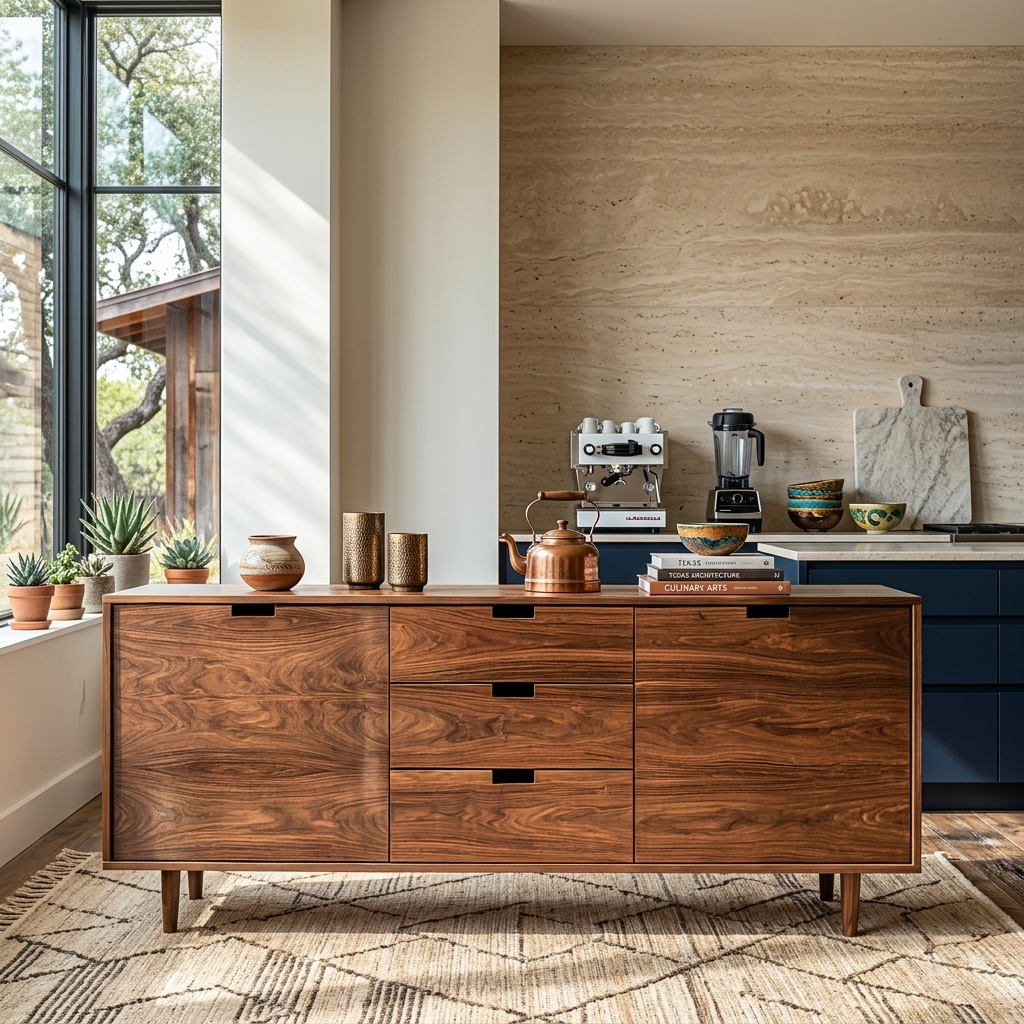 Buffet contemporain en bois pour salon moderne RTTHTTSD060