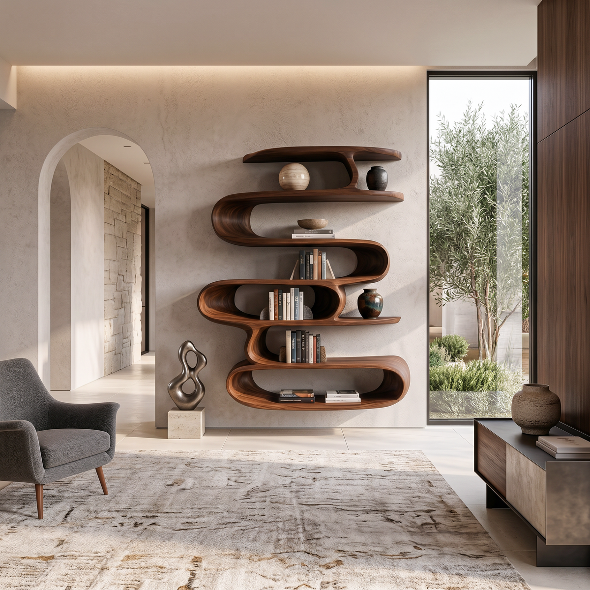 Étagère murale élégante pour décoration intérieure moderne RTTHTTWMS001