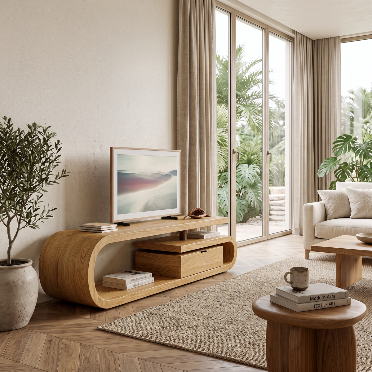 Meuble TV artisanal pour salon RTTHTTTVC034