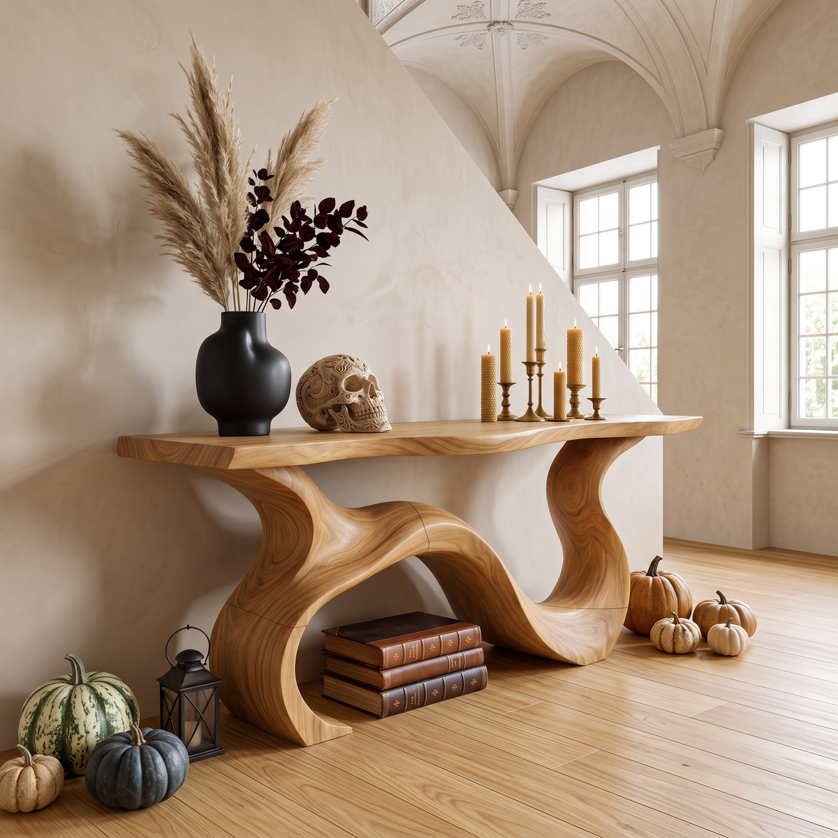 Table de présentation en forme de racines organiques pour décoration d'Halloween SILDTTNCS145