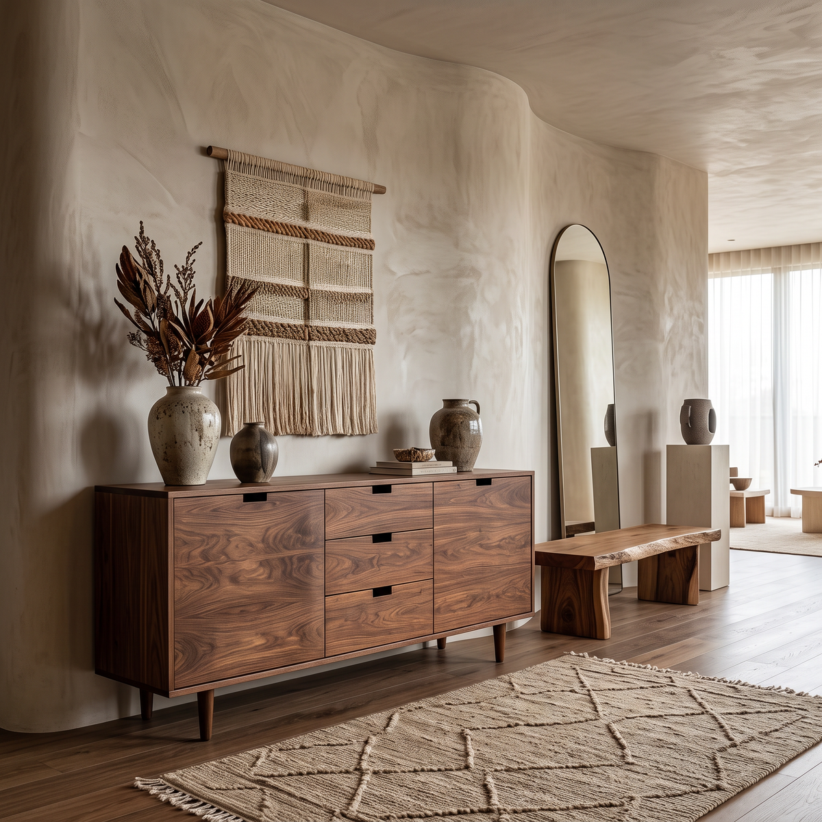 Buffet contemporain en bois pour salon moderne RTTHTTSD060