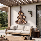 Décoration murale de Noël moderne avec forme d'arbre ajouré artistique pour entrée SINLSAWA151