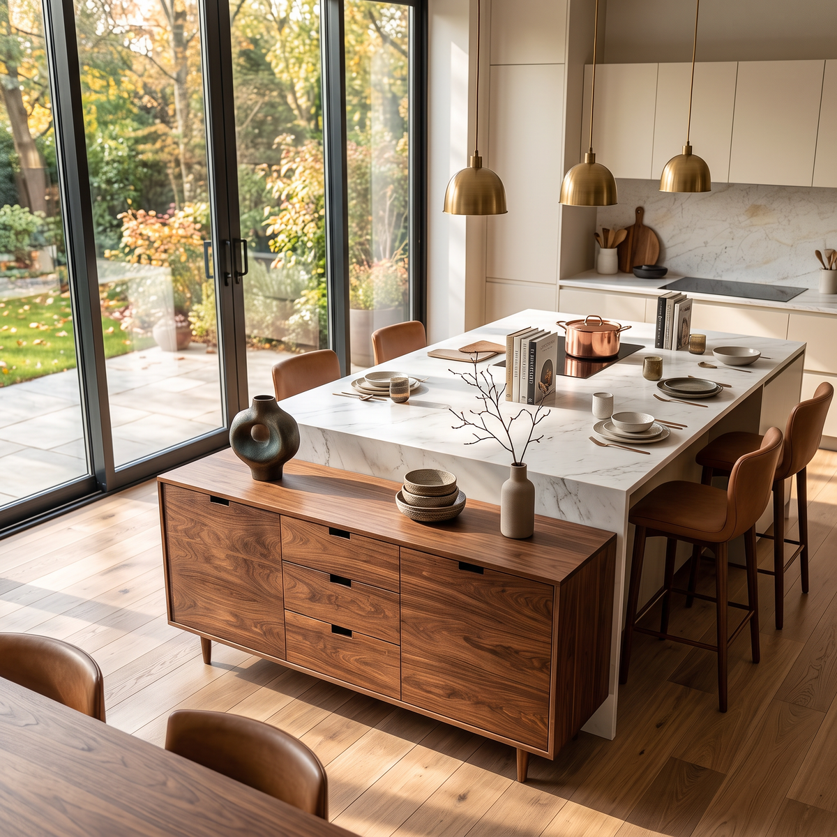 Buffet contemporain en bois pour salon moderne RTTHTTSD060