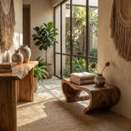 Banc de douche organique moderne pour décoration de spa ou salle de bain SITHTTSB007