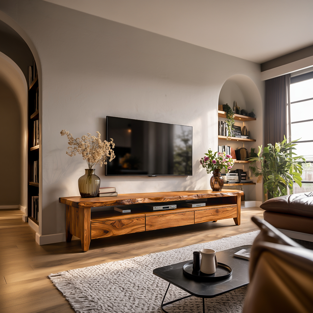 Meuble TV en bois style milieu du siècle pour salon RTTHTTTVC075