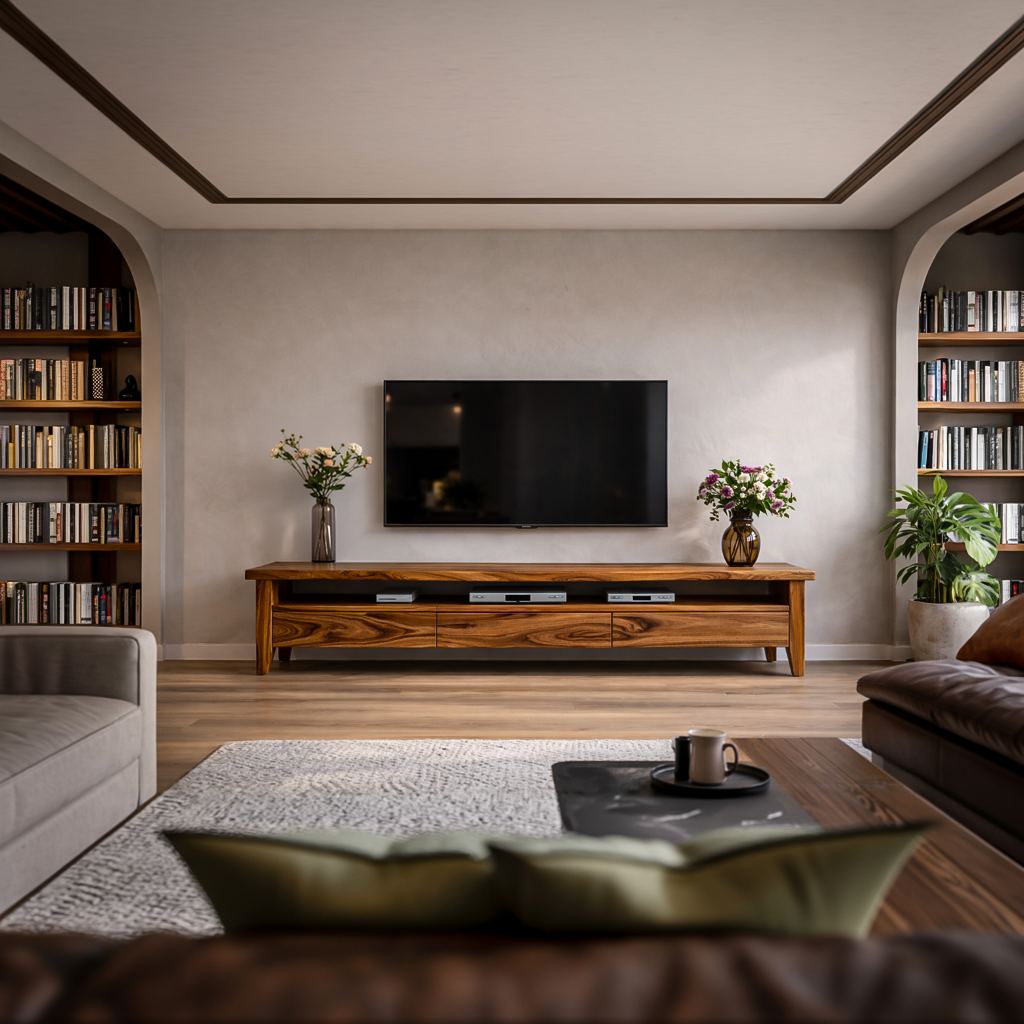Meuble TV en bois style milieu du siècle pour salon RTTHTTTVC075