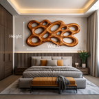 Décoration murale en bois organique pour intérieur minimaliste RTTHTTWA102