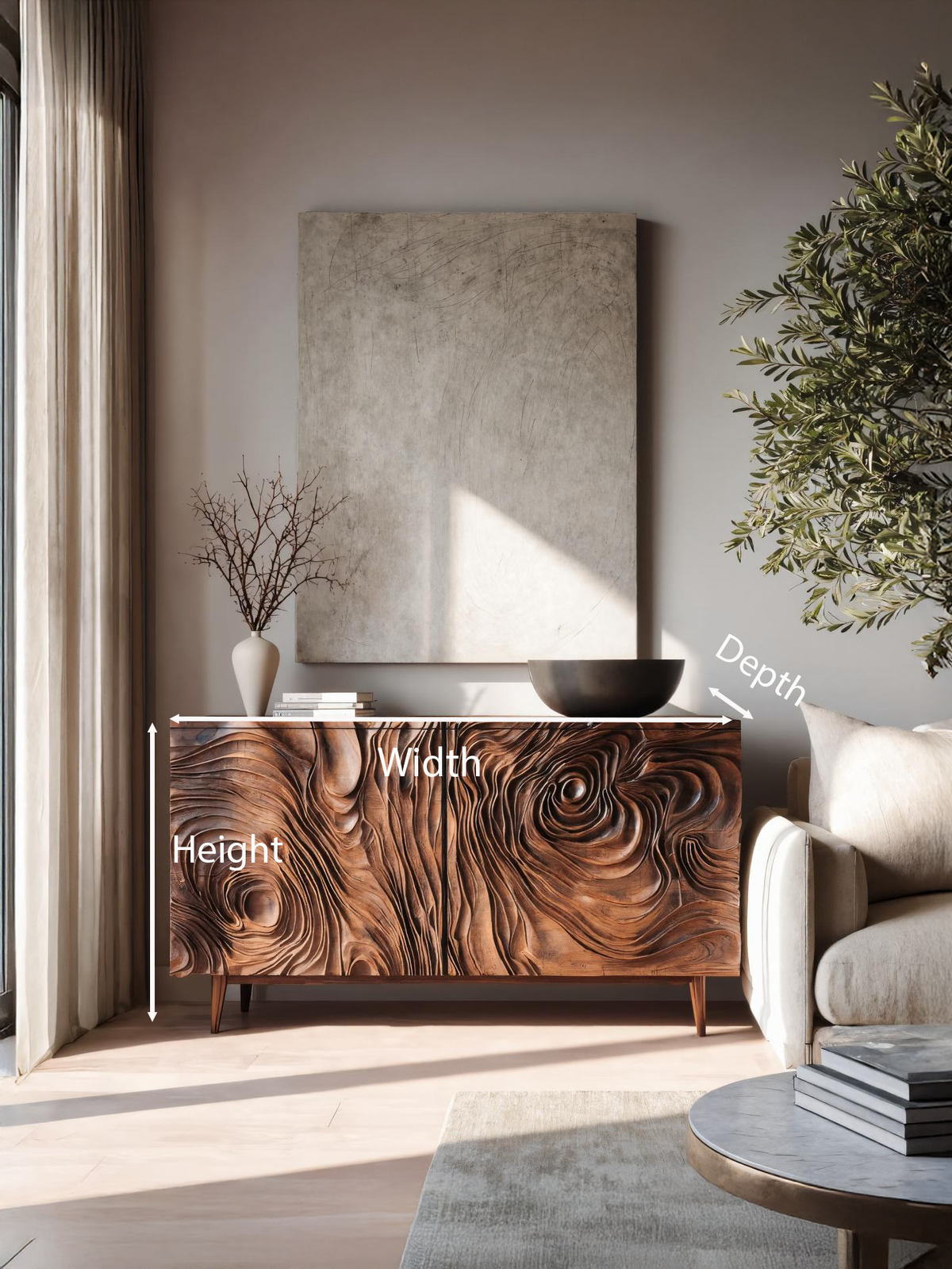 Buffet de rangement contemporain pour salle à manger ou salon SITHTTSD032