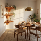 Étagère champignon artisanale en bois massif pour décoration intérieure de chambre SILDTTNCMS012